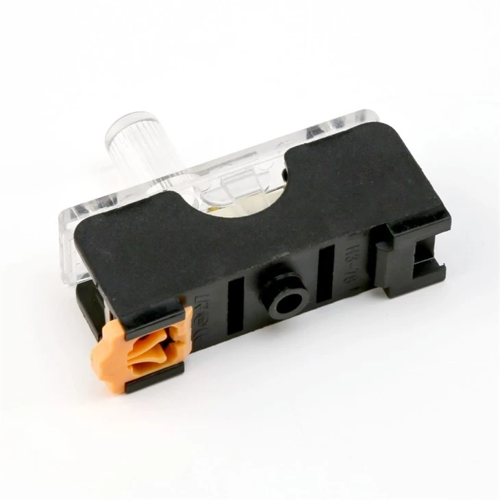 35mm Din Rail Mount Fuse Holder 3AG With LED Indicator Light