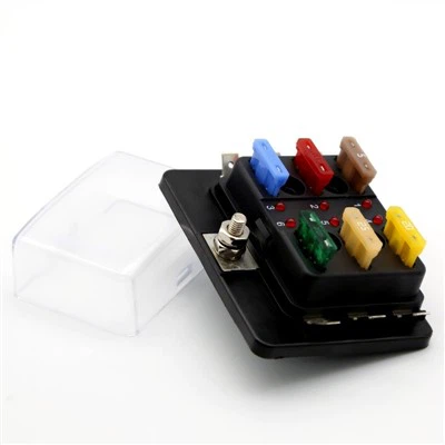 6-weg ATO ATC-bladzekeringblok met LED